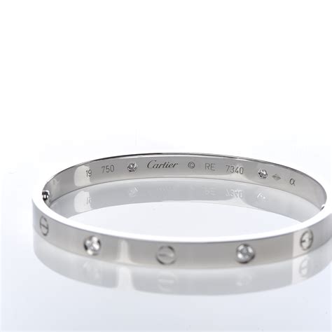 white gold cartier inspired love bracelet